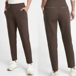 Athleta Vince Heathered Pintuck Pant in Chocolate Brown